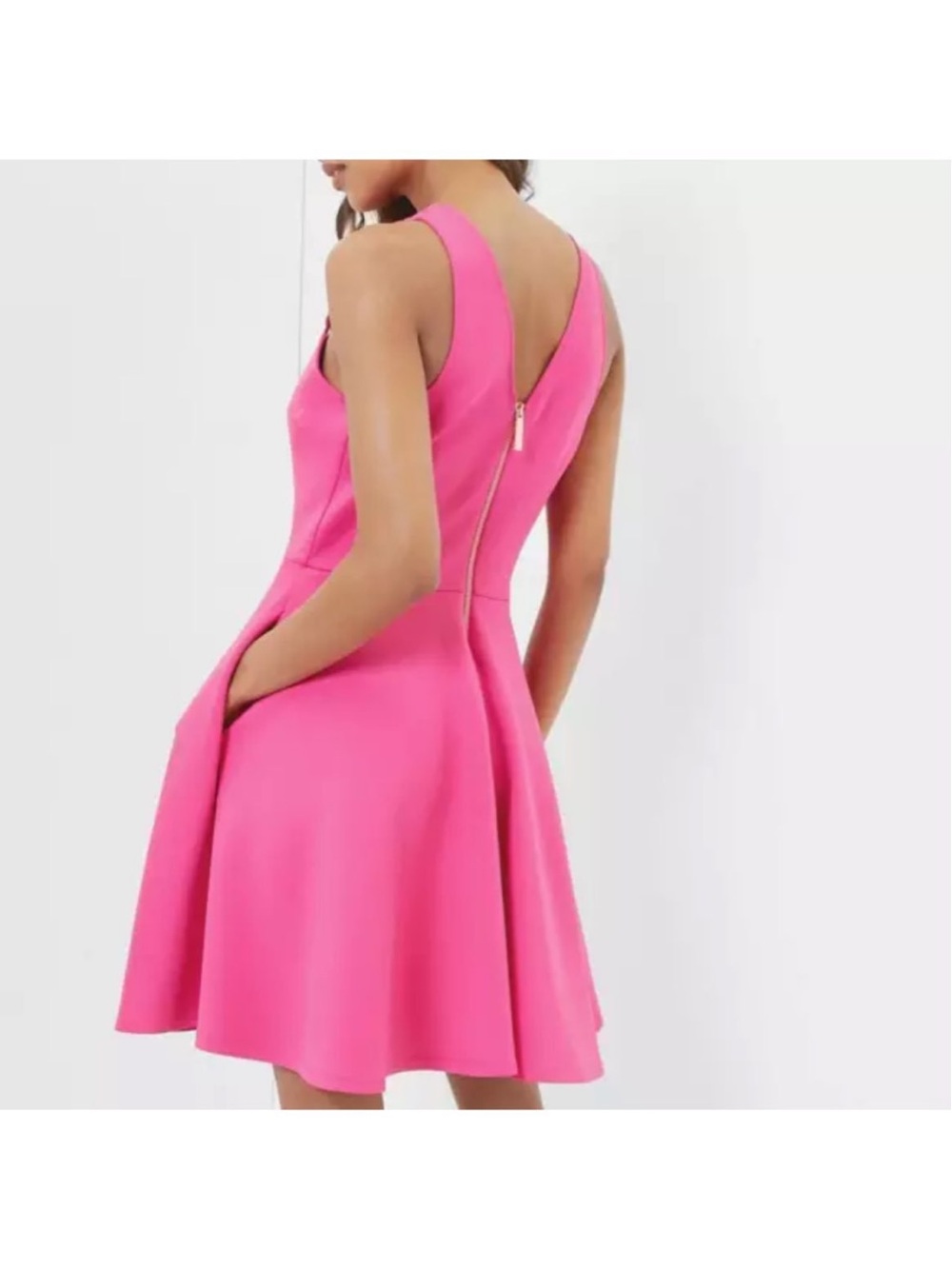 Ted Baker Taliia Embroidered Dress Fuchsia Pink Size 1 US 4 - Picture 4 of 6